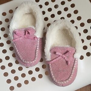 Sparkly Pink Kids Slippers